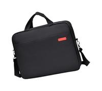 Nucelit Borsa messaggera professionale per computer portatile, con comode maniglie e divisori imbottiti, alla moda, per donne e uomini, borsa antiurto, Nero