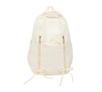Nucelit Borsa passeggero permanente in poliammide per studenti Costruzione sottile Vano notebook fedele Meteo Tessuto immunitario Zaino passeggero Cinghie ergonomiche, bianco, Small