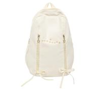 Nucelit Borsa passeggero permanente in poliammide per studenti Costruzione sottile Vano notebook fedele Meteo Tessuto immunitario Zaino passeggero Cinghie ergonomiche, bianco, Large