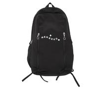 Nucelit Borsa passeggero permanente in poliammide per studenti Costruzione sottile Vano notebook fedele Meteo Tessuto immunitario Zaino passeggero Cinghie ergonomiche, Nero , Large