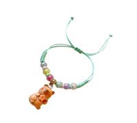 Nucelit Braccialetto alla moda in resina Capibara intrecciato unico fascino artistico accessori da polso per ogni occasione animale dei cartoni animati, Misura unica, come descritto