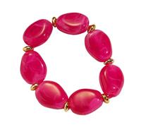 Nucelit Braccialetto elastico elastico, unico, ovale, acrilico, elastico, per abbigliamento casual e formale, versatile, da indossare tutti i giorni, Misura unica, come descritto