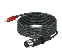 Nucelit Cavo di collegamento professionale XLR femmina RCA maschio con cavo intrecciato flessibile e contatti placcati in oro per segnali chiari di trasferimento XLR a cavo RCA