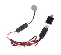 Nucelit Cavo di ricarica da USB a 3 V con interruttori e adattatore USB C per orologio da 3 V telecomando giocattolo giocattolo