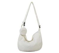 Nucelit Cloud Bag Minimalista Design Increspato Satchel Bag Moda Spalla Crossbody Donne Ragazza Coreano Nylon Coreano Ragazza ' s Nylon Nuvola Fiore Crossbody, bianco