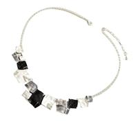 Nucelit Collana geometrica multifunzionale con ciondolo quadrato in lega perfetta per l'uso quotidiano elegante accessorio da donna catena quadrata geometrica per le donne