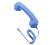 Nucelit Cornetta telefonica con risposta/fine tipo C spine dirette design stili ricevitore portatile per chiamate chiare cavo telefono auricolare tipo C