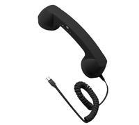 Nucelit Cornetta telefonica con risposta/fine tipo C spine dirette design stili ricevitore portatile per chiamate chiare cavo telefono auricolare tipo C