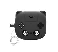 Nucelit Custodia per auricolari in silicone per pod 4 auricolari, a forma di console di gioco portatile, tocco della pelle del bambino, in gomma facile da pulire, antipolvere