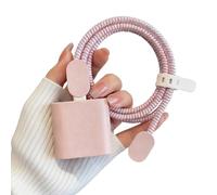 Nucelit Custodia per caricabatterie da 20 W con supporto per cavo e protezioni per connettori, set da 5 pezzi, cover in silicone per adattatore per telefono Defender