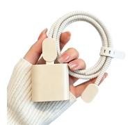 Nucelit Custodia per caricabatterie da 20 W con supporto per cavo e protezioni per connettori, set da 5 pezzi, cover in silicone per adattatore per telefono Defender