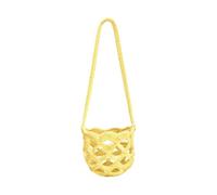 Nucelit Custodia portatile in vetro con tracolla all'uncinetto e borsa per tazza traforata per festival, picnic all'aperto, borsa per calici, borsa a tracolla per festival, picnic, spiaggia, gite