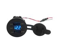 Nucelit Doppio caricatore USB per auto in metallo con luci a LED e fusibili per 12 V 24 V auto barche marine doppio caricabatterie USB