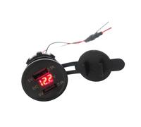 Nucelit Doppio caricatore USB per auto in metallo con luci a LED e fusibili per 12 V 24 V auto barche marine doppio caricabatterie USB