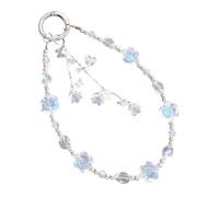 Nucelit Fashion Rose Charm Phone Lanyard Cellulare Strap Elegante Colorato Perline Ciondolo Antilost Catena Da Polso Gioielli Scintillante Rosa Phone Strap Charm