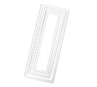 Nucelit Fustella rettangolare in acciaio al carbonio per goffratura, stencil decorativi per goffratura, decorazione per biglietti e borse