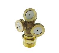 Nucelit Irrigatore d'acqua per irrigazione da giardino a 3 fori 1/2 pollice in ottone ugello spruzzatore di ricambio atomizzatore raccordo a spruzzo irrigazione irrigatore per erba