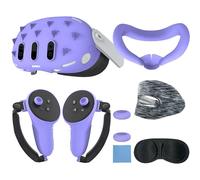 Nucelit Kit completo di accessori da 7 pezzi per copriobiettivo da gioco, impugnature per controller, copertura per il viso, protezione completa del viso in silicone