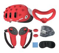 Nucelit Kit completo di accessori da 7 pezzi per copriobiettivo da gioco, impugnature per controller, copertura per il viso, protezione completa del viso in silicone