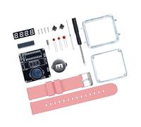 Nucelit Kit di progetti elettronici Kit di orologi da polso a LED personalizzabili con cinghie ibride in metallo e guida dettagliata Orologio elettronico a LED