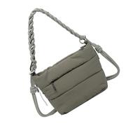Nucelit Moderna borsa messaggeri in nylon resistente all'usura design borsa a tracolla borsa a tracolla per il trasporto essenziale tracolla regolabile, grigio, Large