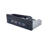 Nucelit Pannello frontale USB C Hub Floppy Drive 2 porte USB 3.0 + 2 porte 2.019 connettore pin per alloggiamento CD-ROM da 5,25 pollici Desktop Front Drive Board