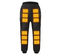 Nucelit Pantaloni cargo isolati impermeabili caldi invernali con tecnologia di riscaldamento intelligente a 18 zone pantaloni antivento con tasche pantaloni cargo riscaldati USB da uomo, Nero , XXL