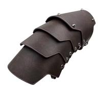 Nucelit Parabraccia medievale steampunk, cosplay cavaliere quattro strati bracers gioco di ruolo bracciale protezione palcoscenico costume gioco di ruolo, Marrone scuro, Taglia unica