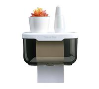 Nucelit Porta fazzoletti da bagno con sistemi di montaggio resistenti all'acqua e semplici per uso domestico e ufficio, supporto impermeabile
