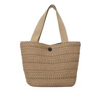 Nucelit Pratica borsa in paglia con erba adatta per l'uso quotidiano e per le vacanze, cestino portatile da pranzo all'aperto, cachi