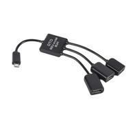 Nucelit Pratici adattatori da tipo C a USB con 3 uscite cavo corto da 20 cm in PVC Texture adatto per viaggi e uso aziendale USB C Center Link