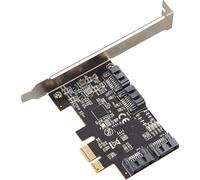 Nucelit Scheda di espansione PCIe Storage 4 Satar 6G Harbors per ASSAULT Array Nebbia Privata Disporre Metallo PCIe Satar Card per NAS /