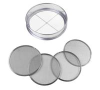 Nucelit Set di setacci per terreno da giardinaggio, in acciaio inox, diametro 20,3 cm, con 4 dimensioni di rete per un versatile filtro portatile per lo screening del suolo