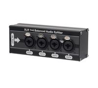 Nucelit Splitter audio a 4 canali, cavo di rete, estensore, isolatore, interferenza di terra, isolamento 1 in 4 out, 3 pin