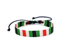 Nucelit Stile mediorientale intrecciato a mano filo di cotone unisex catena da polso etnica moda accessorio elegante regalo culturale articolo, Misura unica, come descritto