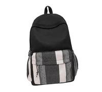 Nucelit Struttura dello zaino, spallacci ergonomici e spazioso spazio per gli oggetti essenziali della scuola, resistente all'acqua, zaino per studenti universitari alla moda ergonomico, Nero