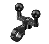 Nucelit Supporto per telefono con palline da moto, base in alluminio, adatto per manubrio o pali retrovisori, per telefoni da 3,5" e 6,1"