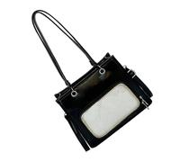 Nucelit Sweet Cool Itabag Borsa a tracolla trasparente tasca messenger borsa donna Itabag borsa a tracolla per donna trasparente messaggeri, Nero