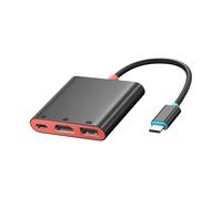 Nucelit USB 3 Port Alluminio Centro 4K 60Hz USB un lavoro di trasformazione Osservare Presa Gioca Piano Compatto Dispositivo Multiplo Assistenza Centro Alluminio