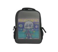 Nucelit Zaino per computer portatile con schermo programmabile, zaino da moto a LED, zaino da viaggio fai da te, per uomo o donna, regalo per moto, Nero