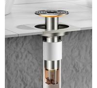 Nucleo di scarico a pavimento esteso in acciaio inossidabile con tubo di estensione dell'unione, design multistrato per una tenuta stretta, connessione flessibile e prevenzione del riflusso, (5,6 cm)