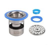 Nucleo di scarico del bagno realizzato in acciaio inossidabile 304 per un drenaggio ottimale e sigillato contro le cimici dei letti (sezione corta grande)