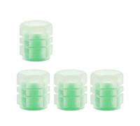 Nucleo Valvola Cappucci luminosi per valvole pneumatici per auto, coperture per steli per cerchioni, antipolvere, impermeabili, che si illuminano al buio(4pcs Green)