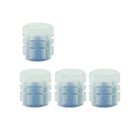 Nucleo Valvola Cappucci luminosi per valvole pneumatici per auto, coperture per steli per cerchioni, antipolvere, impermeabili, che si illuminano al buio(4pcs Blue)