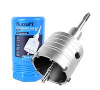 Nucraft Hohl-Bohrkrone Set mit SDS plus 68mm und 4 Schneiden Zentrierbohre. Steckdosenbohrer, Bohrhämmer.Dosenbohrer. Mauerwerk Beton Steckdose Schalterdosen Unterputz Lochbohre