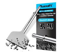 Nucraft Scalpello pneumatico largo 7,6 cm, codolo da 0,401 pollici, scalpello ad aria per piastrelle e Thinset, scalpello Thinset, raschietto per pareti e pavimenti, raschietto per piastrelle