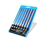 Nucraft Set di punte per calcestruzzo, 7 pezzi, SDS-Plus, 160 mm, 4 tagli, qualità industriale, con scanalatura per elica multi KVS, taglio in metallo duro, qualità industriale, per calcestruzzo