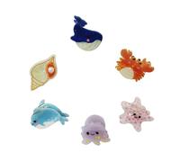 Nudaoz Confezione da 6 mini fermagli per capelli a forma di animale dell'oceano, presa sicura, antiscivolo, ideali come regalo per donne e ragazze