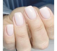 Nude Premere Su Nails Square Falso Glossy Stick Su Coperture Complete Colla Acrilica Falso Per Le Donne Acrilico Finte Punte Unghie
