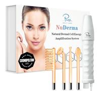 NuDerma - Dispositivo portatile ad alta frequenza, bacchetta con neon, anti-aging, rassoda la pelle, riduce rughe e occhiaie, limita le imperfezioni, stimola il cuoio capelluto e i capelli